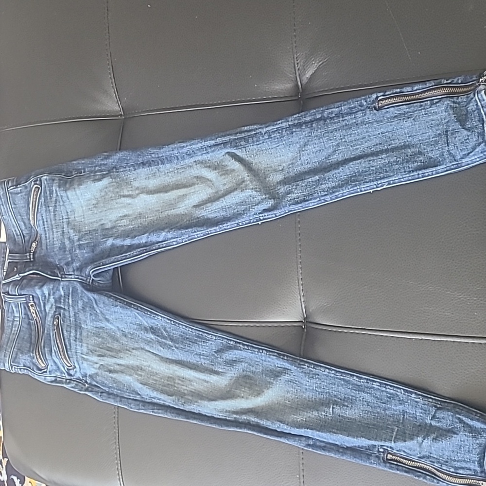 Rag and bone oil stain low rise skinny jeans size 24